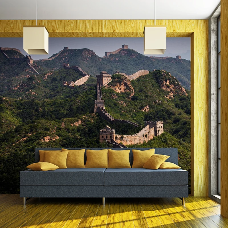 Whole Great Wandbild Tapete Moderne bezaubernde Berglandschaft Wanddekoration Graugrün Clearhalo