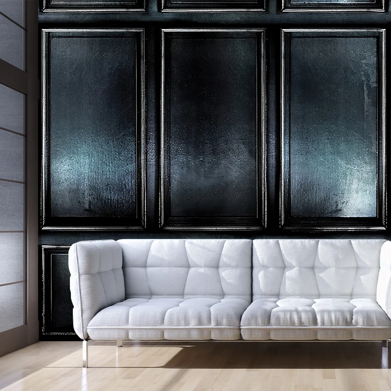 Whole Photography Moderne Wandgemälde mit künstlichem Schrankmuster glänzendem Schwarz für das Wohnzimmer Clearhalo