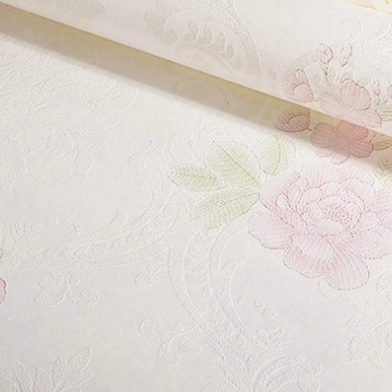 Wohnzimmer-Wanddekoration mit sanfter 3D-Rose Farbe, 90,5 x 52,1 cm, nicht beklebt Clearhalo