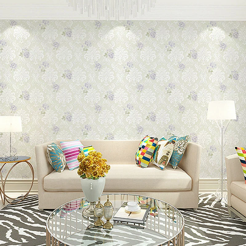 Wohnzimmer-Wanddekoration mit sanfter 3D-Rose Farbe, 90,5 x 52,1 cm, nicht beklebt Clearhalo