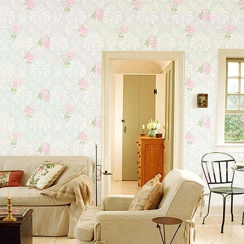 Wohnzimmer-Wanddekoration mit sanfter 3D-Rose Farbe, 90,5 x 52,1 cm, nicht beklebt Clearhalo