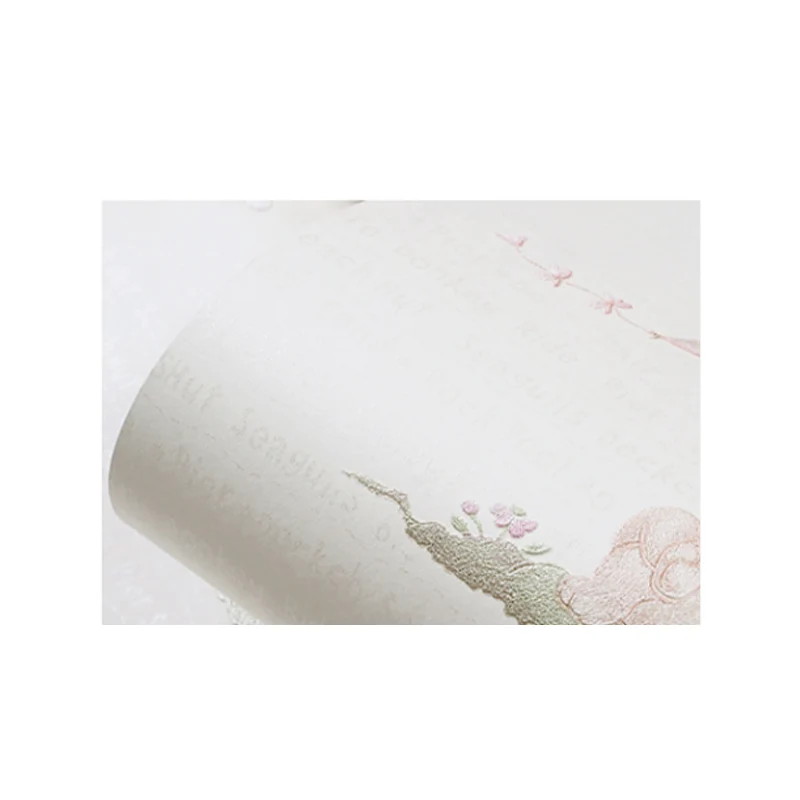 Zeitgenössische Bärentapete Pastellbeige für Jungen oder Mädchen, nicht geklebt Clearhalo
