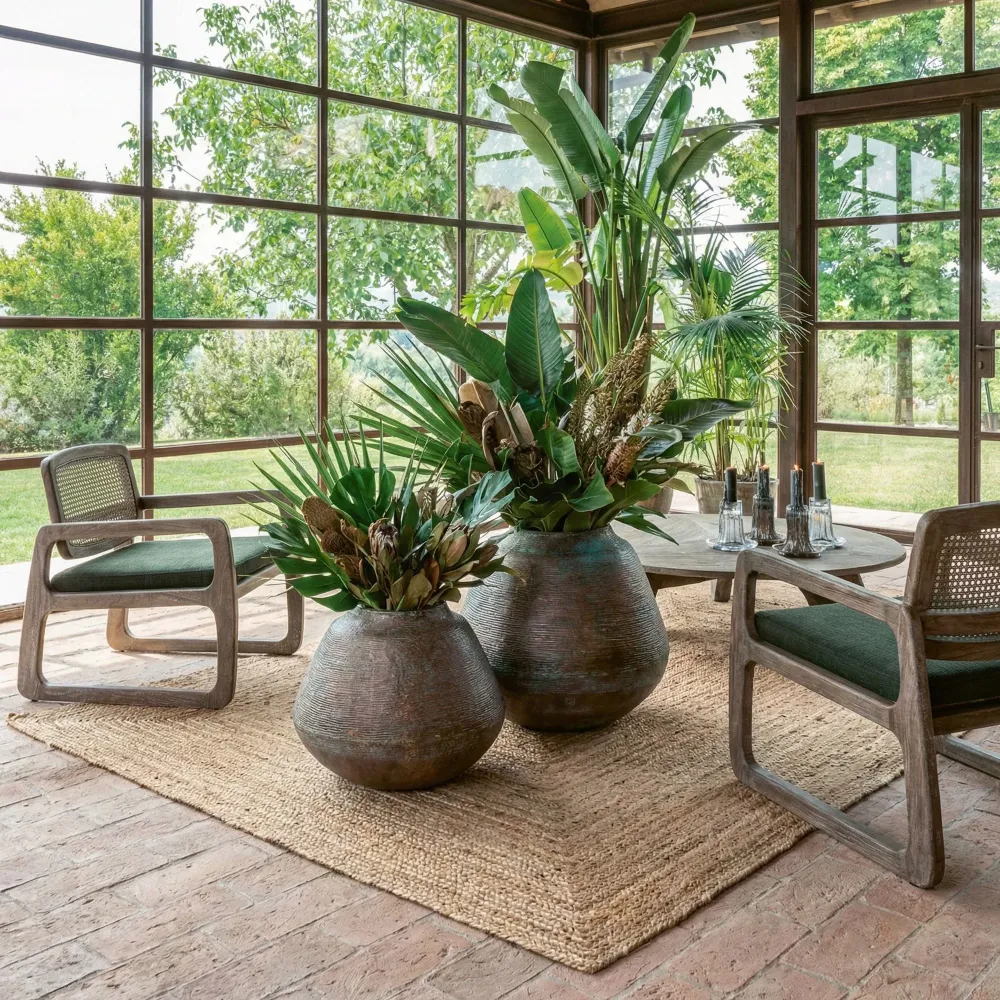 Design Vase Togo | Exklusive Messing Vase mit Patina