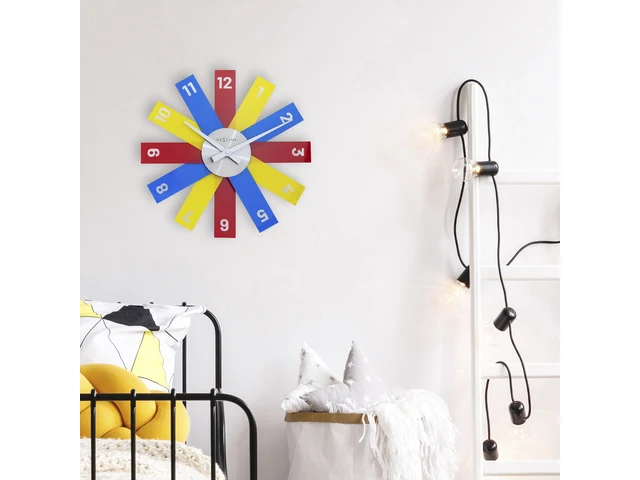 Design Wanduhr - 40cm - Stille Uhr - Mehrfarbig - Acryl - NeXtime "Plexi"