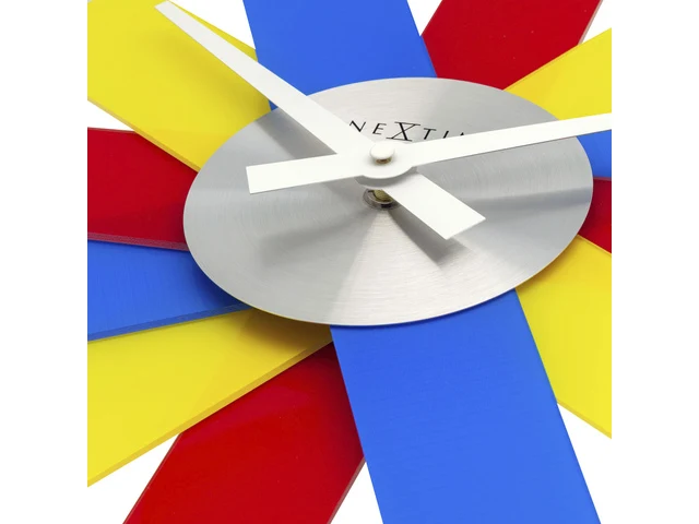 Design Wanduhr - 40cm - Stille Uhr - Mehrfarbig - Acryl - NeXtime "Plexi"