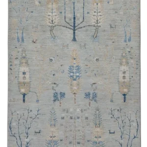 Designer Teppich - 181 x 120 cm - silber