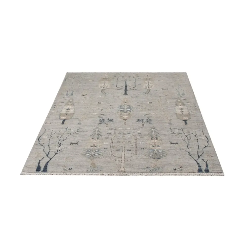 Designer Teppich - 181 x 120 cm - silber