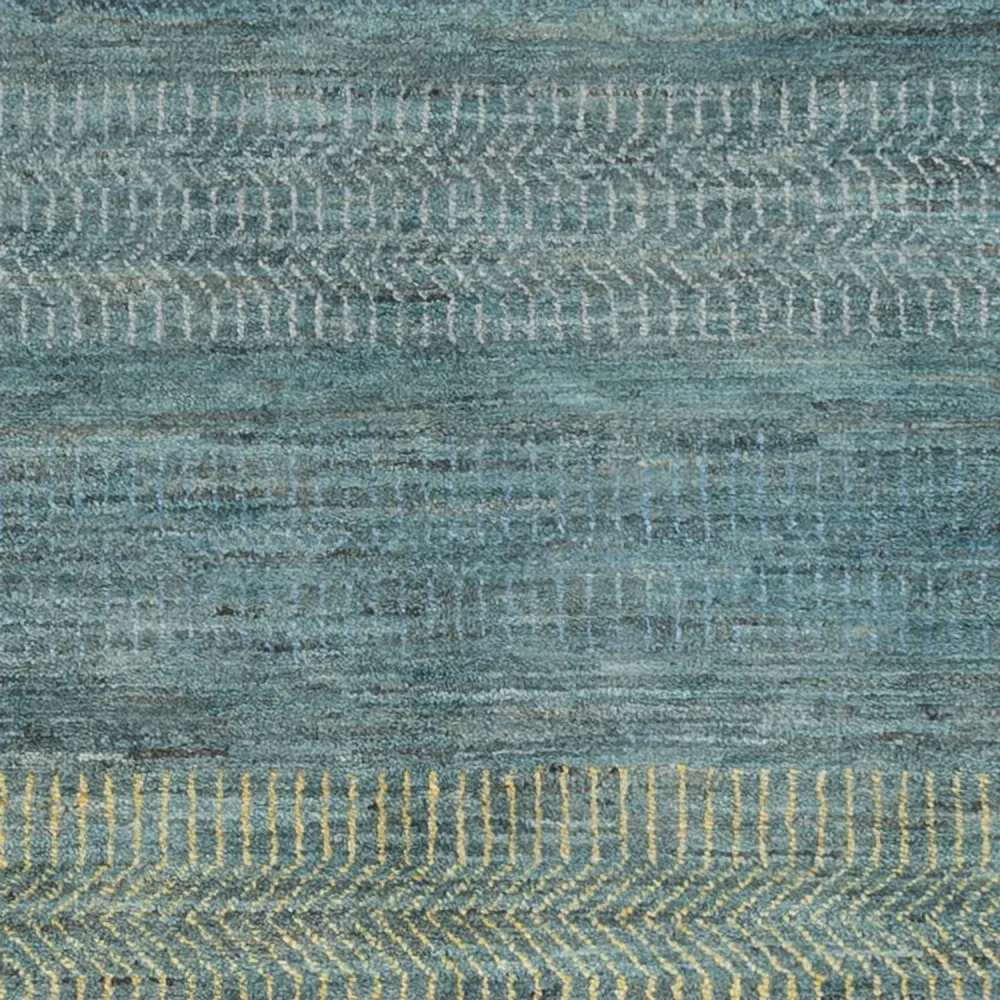 Designer Teppich - 195 x 154 cm - dunkelgrün
