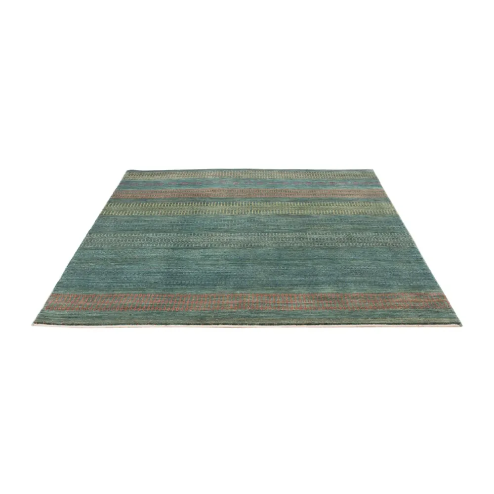 Designer Teppich - 195 x 154 cm - dunkelgrün