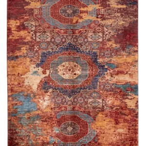 Designer Teppich - 195 x 156 cm - mehrfarbig