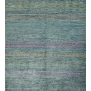 Designer Teppich - 196 x 152 cm - dunkelgrün