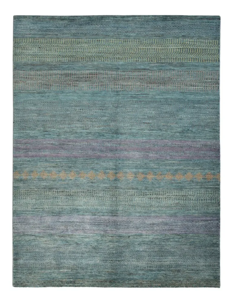 Designer Teppich - 196 x 152 cm - dunkelgrün