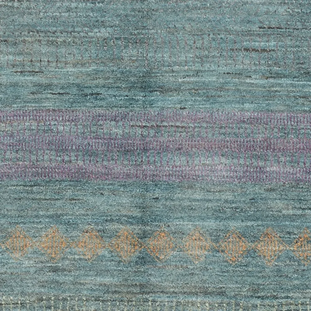 Designer Teppich - 196 x 152 cm - dunkelgrün