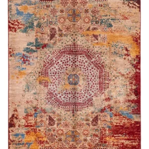 Designer Teppich - 201 x 152 cm - mehrfarbig