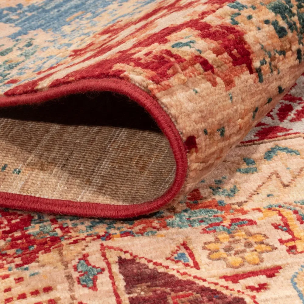Designer Teppich - 201 x 152 cm - mehrfarbig
