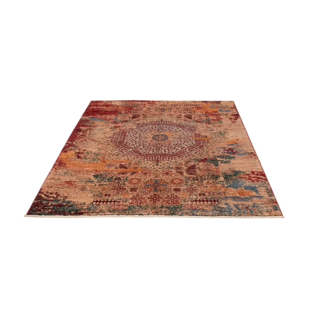 Designer Teppich - 201 x 152 cm - mehrfarbig