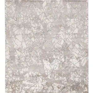 Designer Teppich - 203 x 152 cm - silber