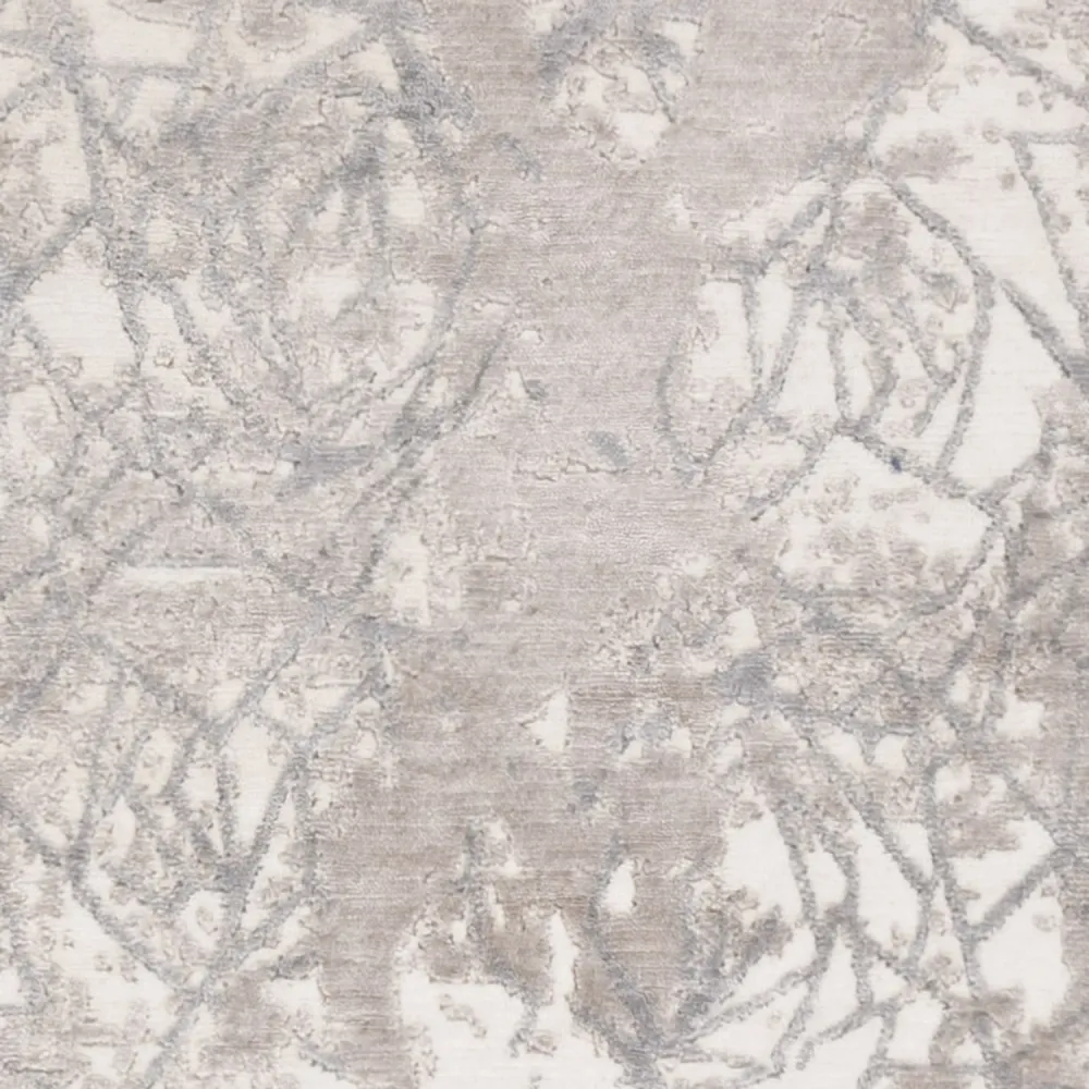 Designer Teppich - 203 x 152 cm - silber