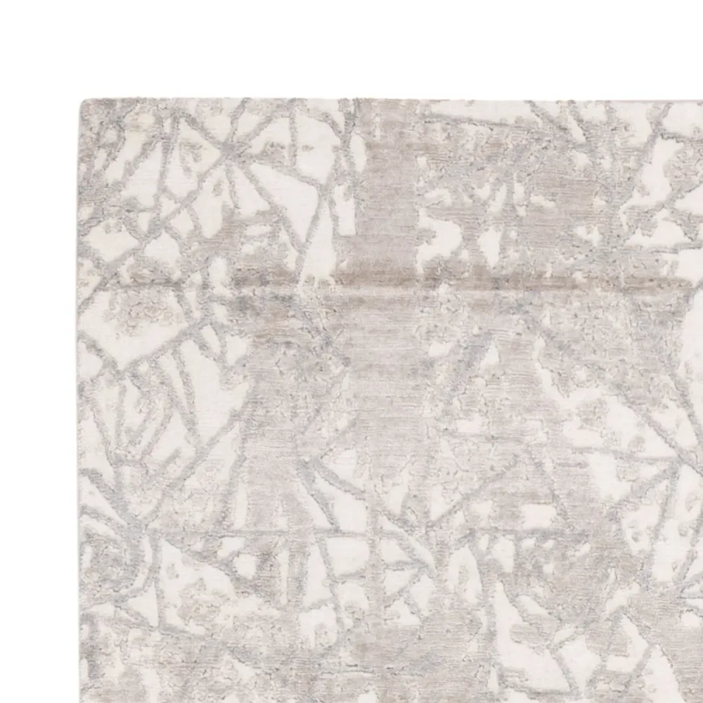 Designer Teppich - 203 x 152 cm - silber