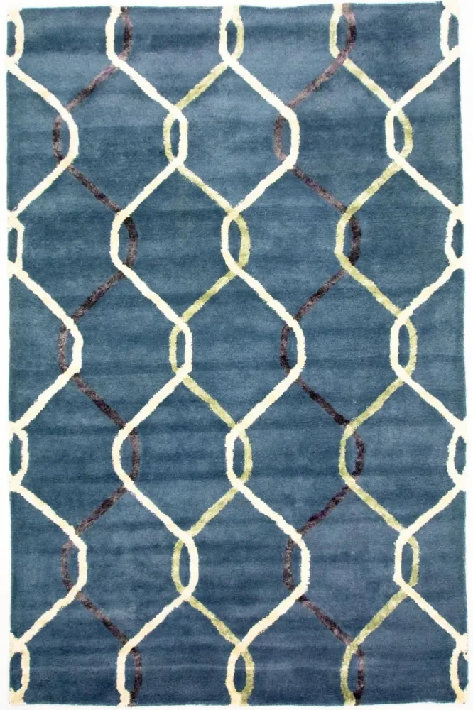 Designer Teppich 240 x 153 cm Wohnzimmer Teppich
