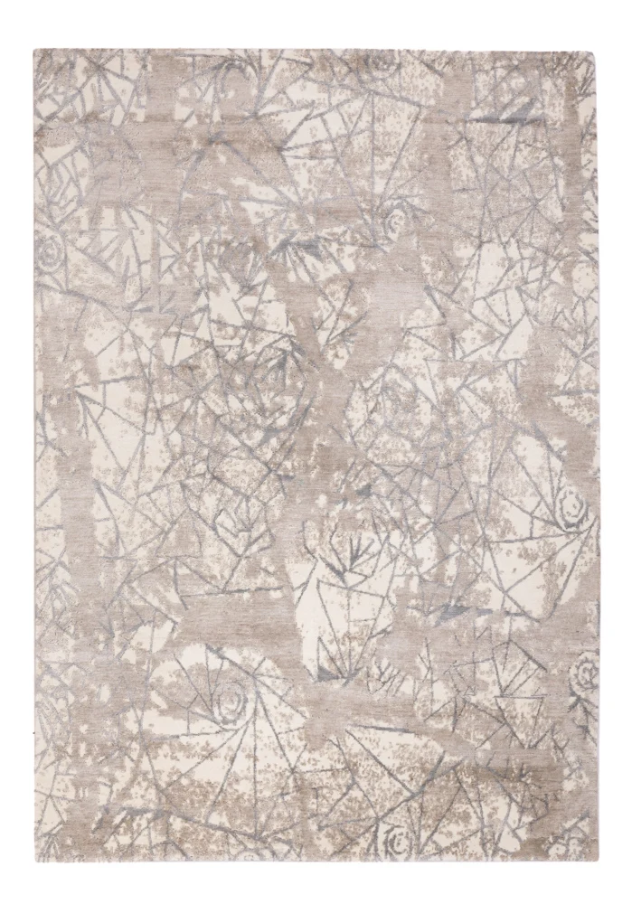 Designer Teppich - 242 x 174 cm - hellgrau