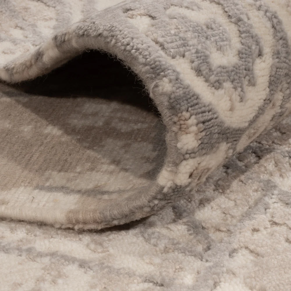 Designer Teppich - 242 x 174 cm - hellgrau