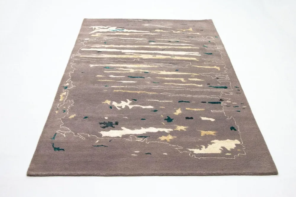 Designer Teppich 243 x 153 cm Wohnzimmer Teppich