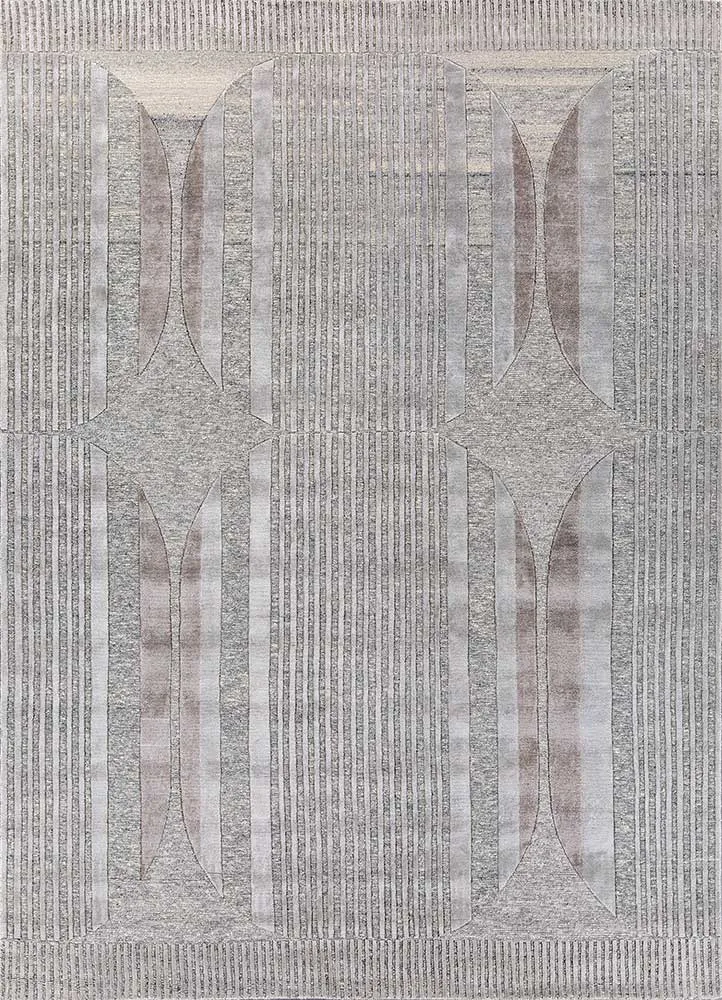 Designer Teppich - 270 x 180 cm - silber