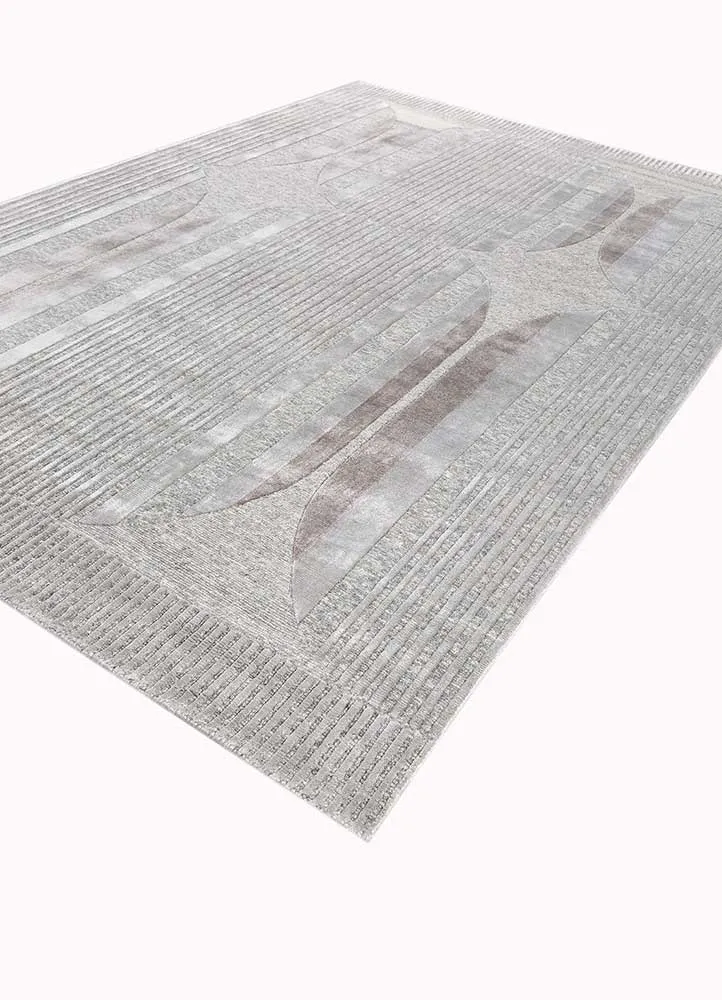 Designer Teppich - 270 x 180 cm - silber