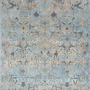 Designer Teppich - 300 x 240 cm - lichtblau