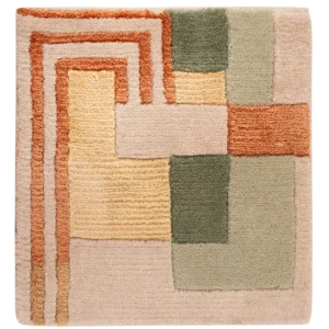 Designer Teppich quadratisch - 30 x 30 cm - grün