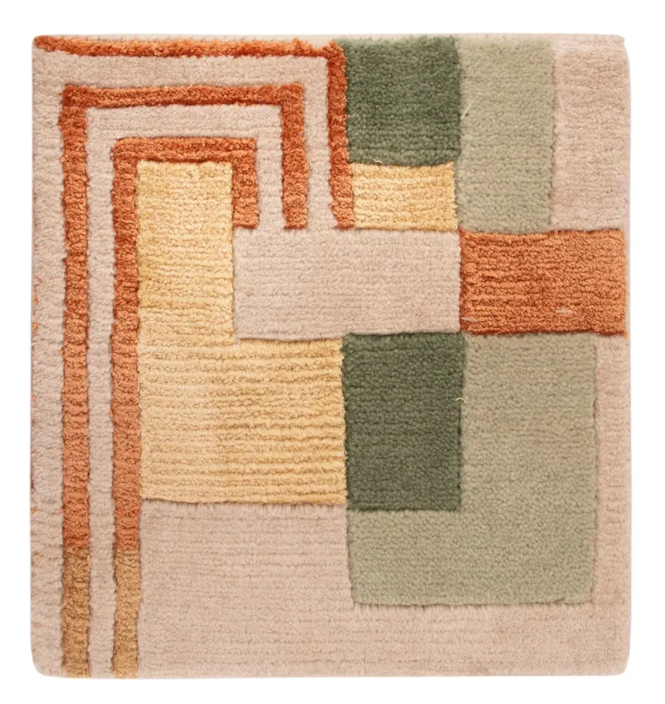 Designer Teppich quadratisch - 30 x 30 cm - grün