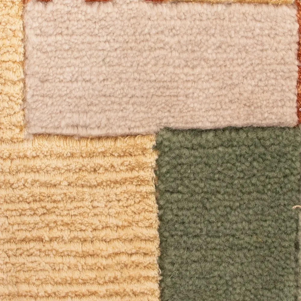 Designer Teppich quadratisch - 30 x 30 cm - grün