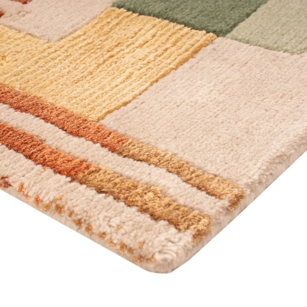 Designer Teppich quadratisch - 30 x 30 cm - grün
