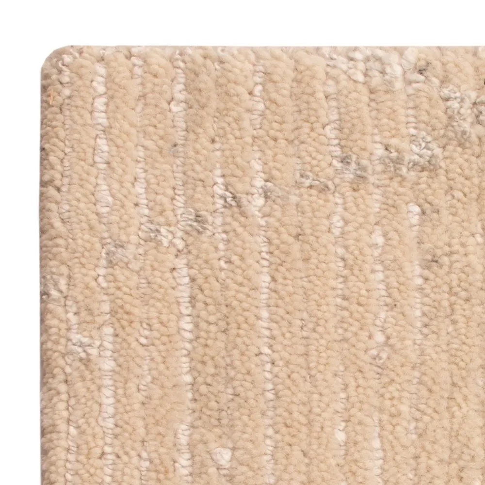 Designer Teppich quadratisch - 30 x 30 cm - naturweiß