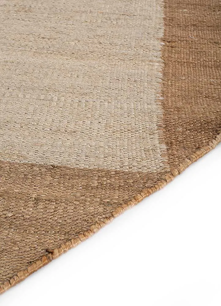 Designer Teppich sonderform - 270 x 180 cm - dunkelbeige