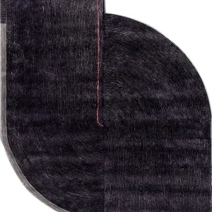 Designer Teppich sonderform - 330 x 240 cm - anthrazit