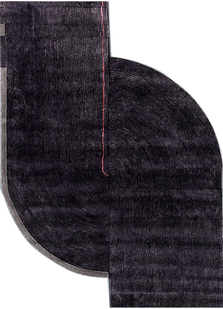 Designer Teppich sonderform - 330 x 240 cm - anthrazit
