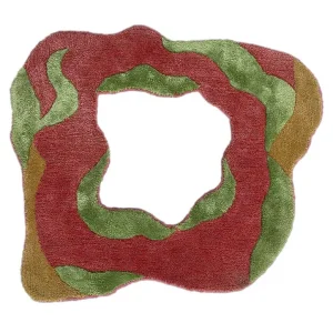 Designer Teppich sonderform - 70 x 80 cm - orange
