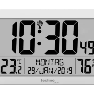 Digitale Wanduhr Technoline WS 8016 225x143x24mm Silber