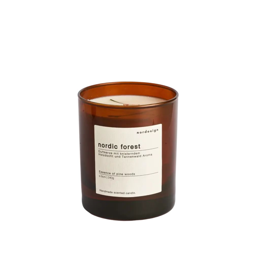 Duftkerze Glas mit Holzdocht Nordic Forest