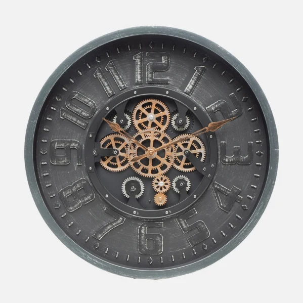 Fabrilamp Wanduhr Albox schwarzer Kristall