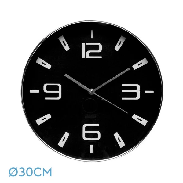 Fabrilamp Wanduhr Aroa Silberkristall