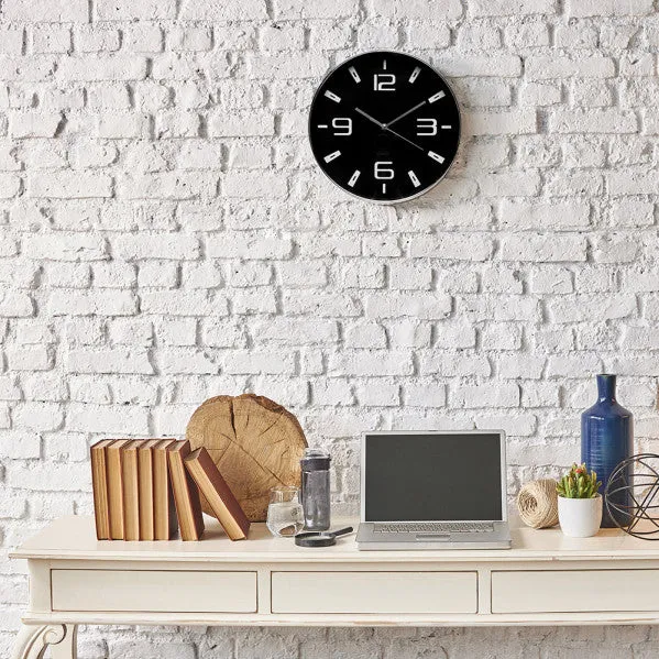 Fabrilamp Wanduhr Aroa Silberkristall