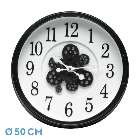 Fabrilamp Wanduhr Berrocal schwarz Polycarbonat