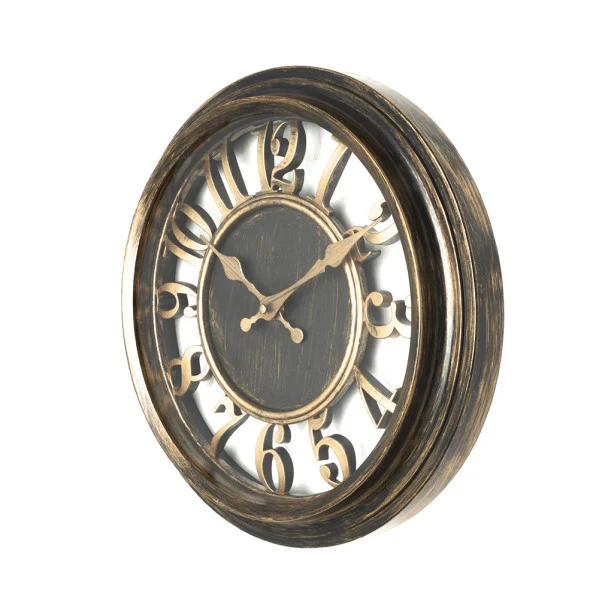 Fabrilamp Wanduhr Limbo Leder Kristall