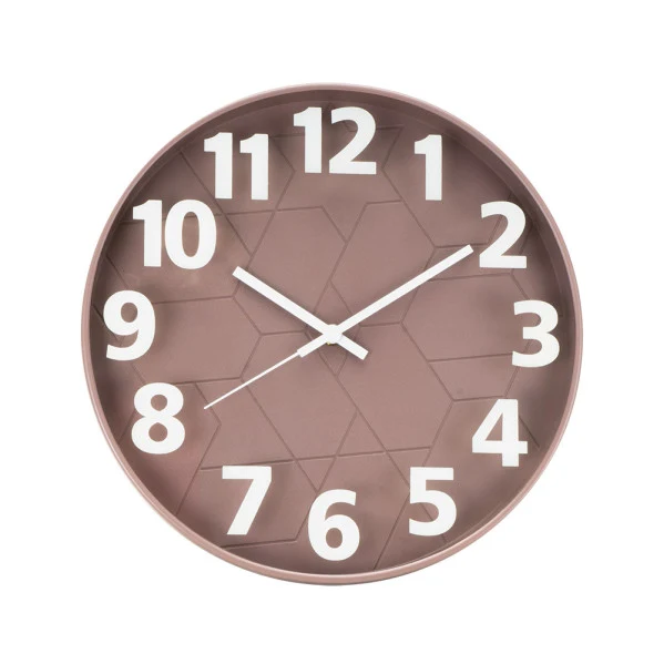 Fabrilamp Wanduhr, mausbraunes Kristall