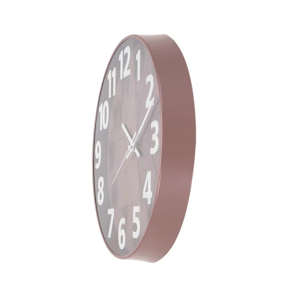 Fabrilamp Wanduhr, mausbraunes Kristall