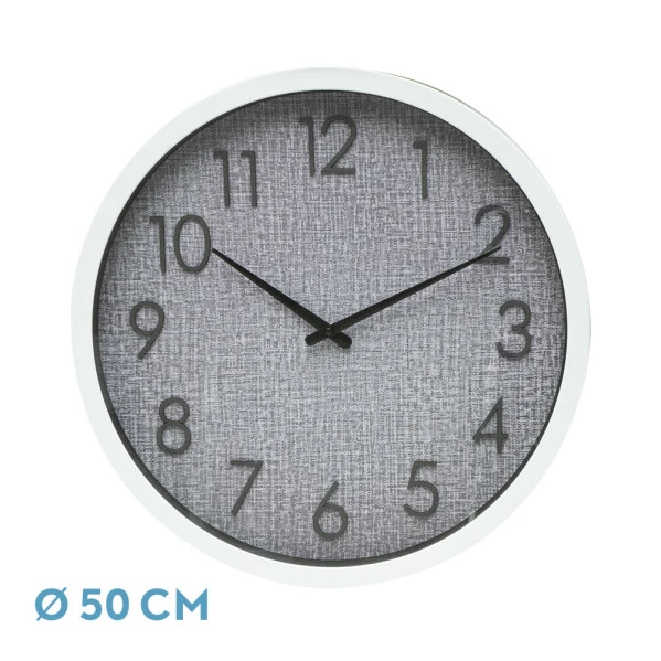 Fabrilamp-Wanduhr Higueron aus weißem Kristall