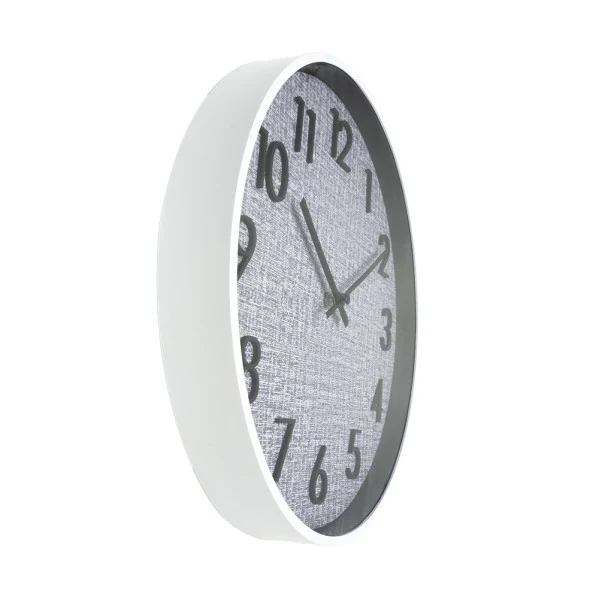 Fabrilamp-Wanduhr Higueron aus weißem Kristall